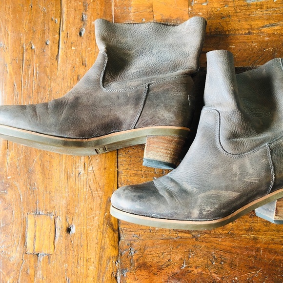 Shabbies Amsterdam leather ankle boots bohemian dark brown US10 EU41 - Picture 2 of 10